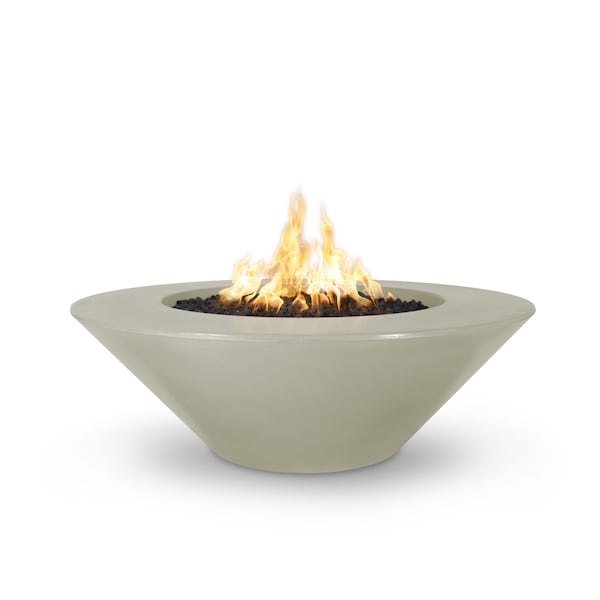 The Outdoor Plus 60 Round Cazo Fire Pit - GFRC Concrete - Ash - Low Voltage Electronic Ignition - Liquid Propane OPT-CZ60E12V-ASH-LP - main